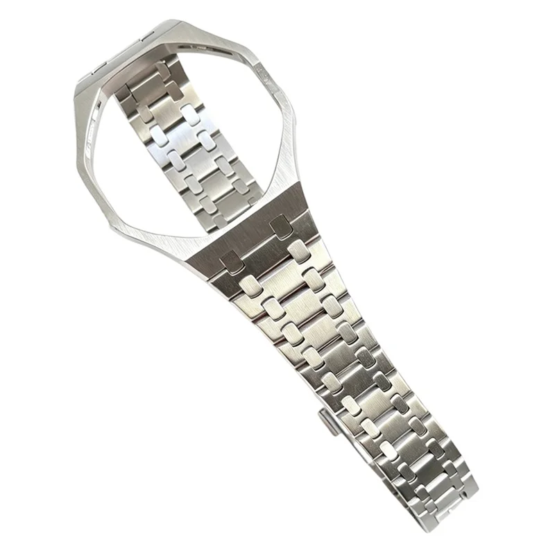 For Swatch Royal Pop Stainless Steel Replacement Strap Metal Watch Band with Integrated Watch Case - Silver