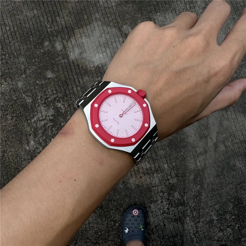 For Swatch Royal Pop Stainless Steel Replacement Strap Metal Watch Band with Integrated Watch Case - Silver