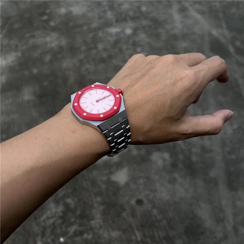 For Swatch Royal Pop Stainless Steel Replacement Strap Metal Watch Band with Integrated Watch Case - Silver