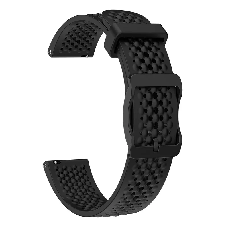 For Garmin Lily 2 Hollow Silicone Strap 14mm Breathable Watch Band Replacement - Black