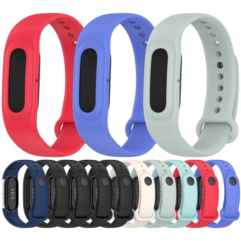 Für Google Fitbit Air Silikon-Sportarmband mit Gehäuse und Schnallenverschluss – Verstellbares Ersatzarmband - Schwarz / Rot