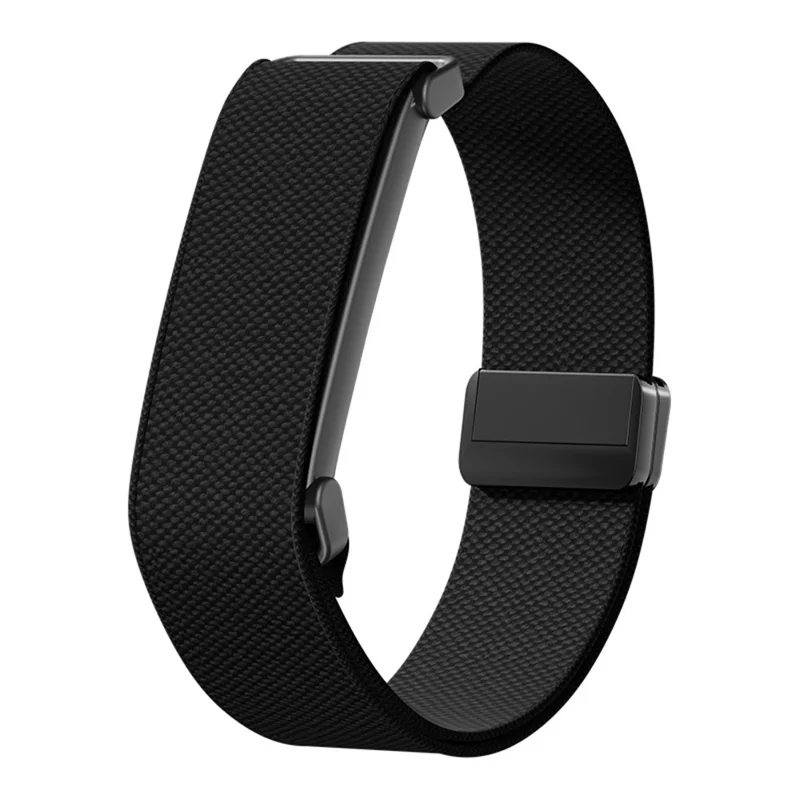 Für Google Fitbit Air Magnetverschluss Nylon Sportarmband Verstellbares Elastik-Armband - Schwarz
