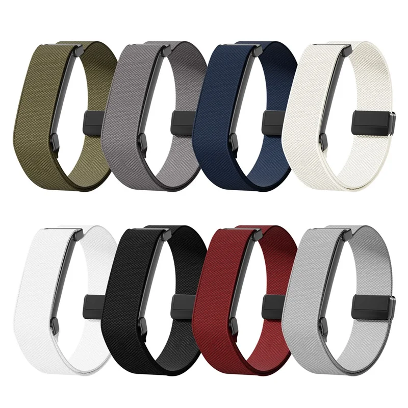 Für Google Fitbit Air Magnetverschluss Nylon Sportarmband Verstellbares Elastik-Armband - Schwarz