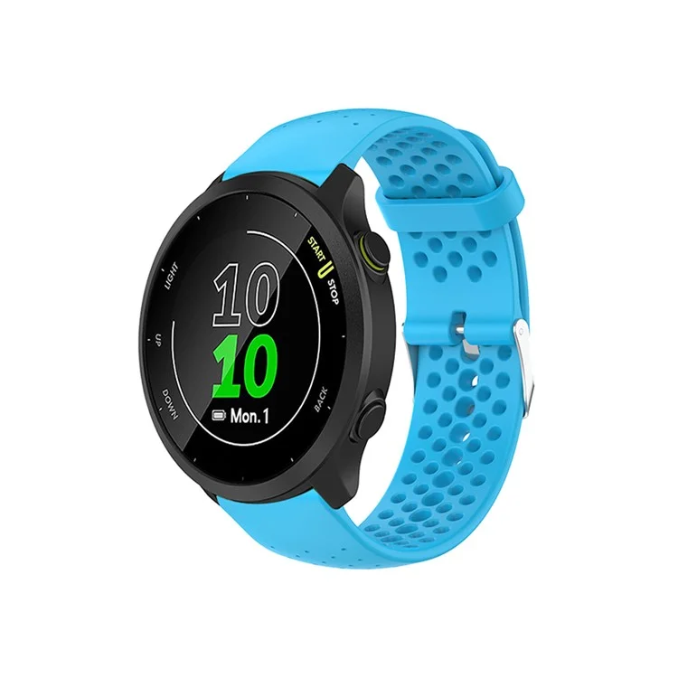 Breathable Smart Watch Strap Replacement Silicone Wrist Band for Garmin Forerunner 158/55 - Sky Blue