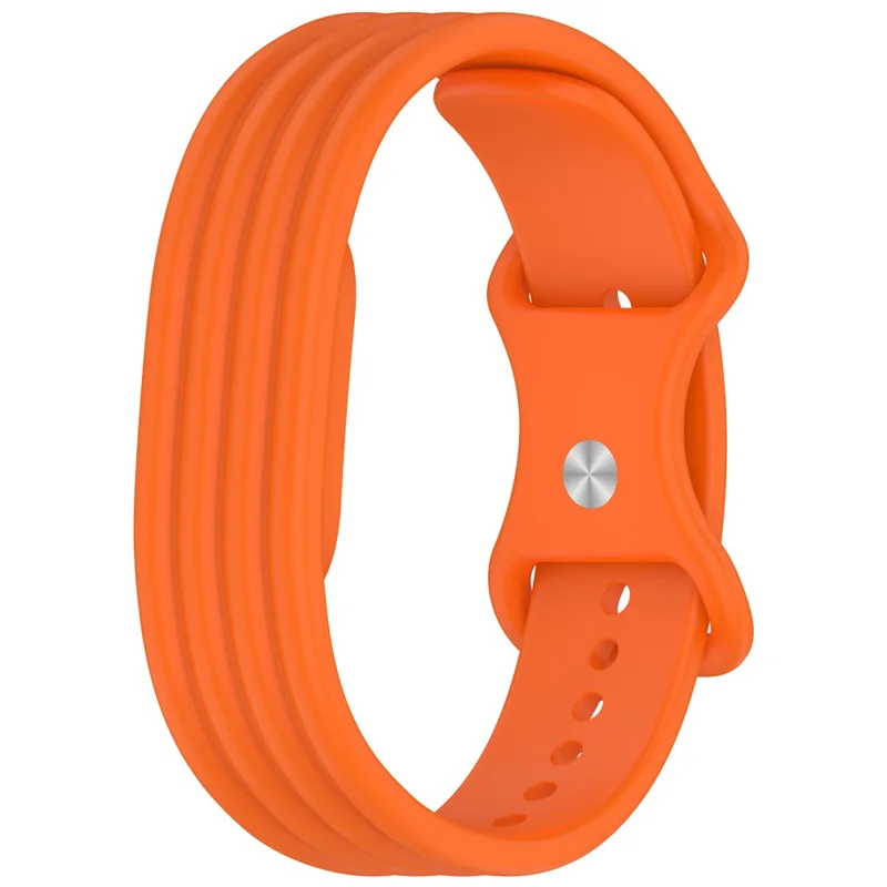 Bracelet en silicone pour Google Fitbit Air, boucle en forme de 8, bandes verticales, remplacement de bracelet - Orange