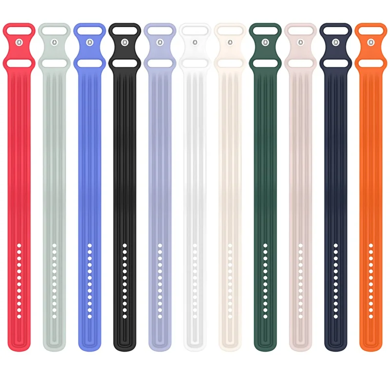 Bracelet en silicone pour Google Fitbit Air, boucle en forme de 8, bandes verticales, remplacement de bracelet - Orange