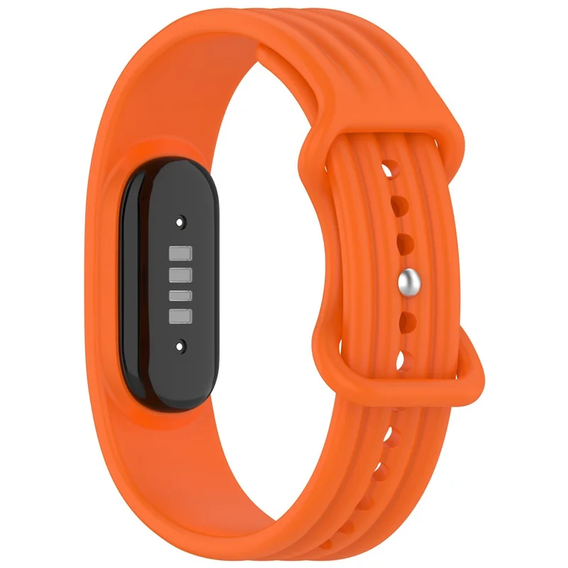 Bracelet en silicone pour Google Fitbit Air, boucle en forme de 8, bandes verticales, remplacement de bracelet - Orange