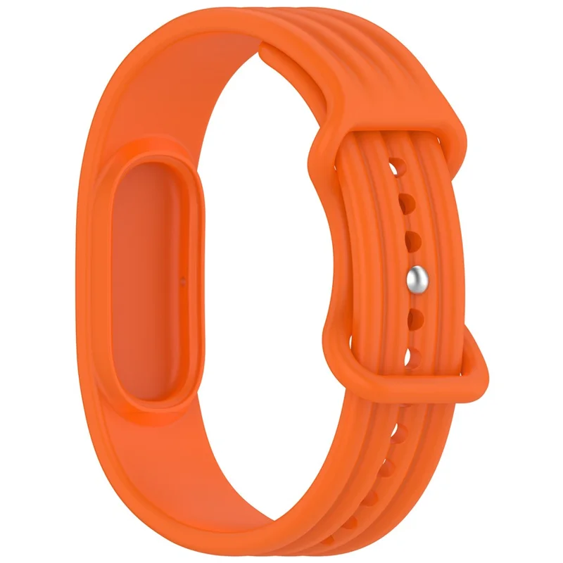 Bracelet en silicone pour Google Fitbit Air, boucle en forme de 8, bandes verticales, remplacement de bracelet - Orange