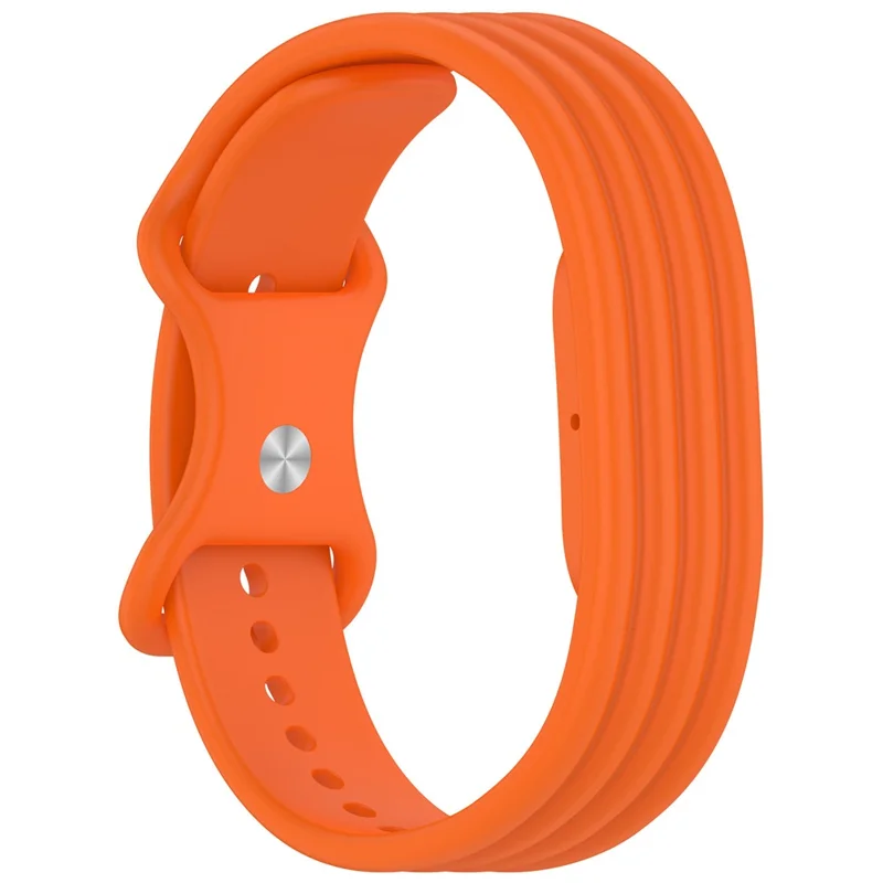 Bracelet en silicone pour Google Fitbit Air, boucle en forme de 8, bandes verticales, remplacement de bracelet - Orange