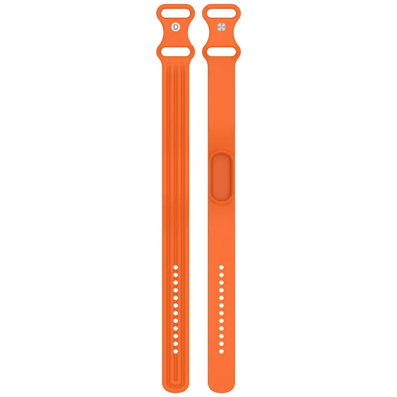 Bracelet en silicone pour Google Fitbit Air, boucle en forme de 8, bandes verticales, remplacement de bracelet - Orange