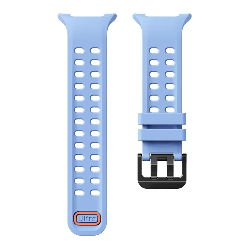 Bracelet en silicone pour Samsung Galaxy Watch9 40 mm / 44 mm / Watch8 40 mm / 44 mm / Watch8 Classic 46 mm Bracelet sport à double boucle - Saphir
