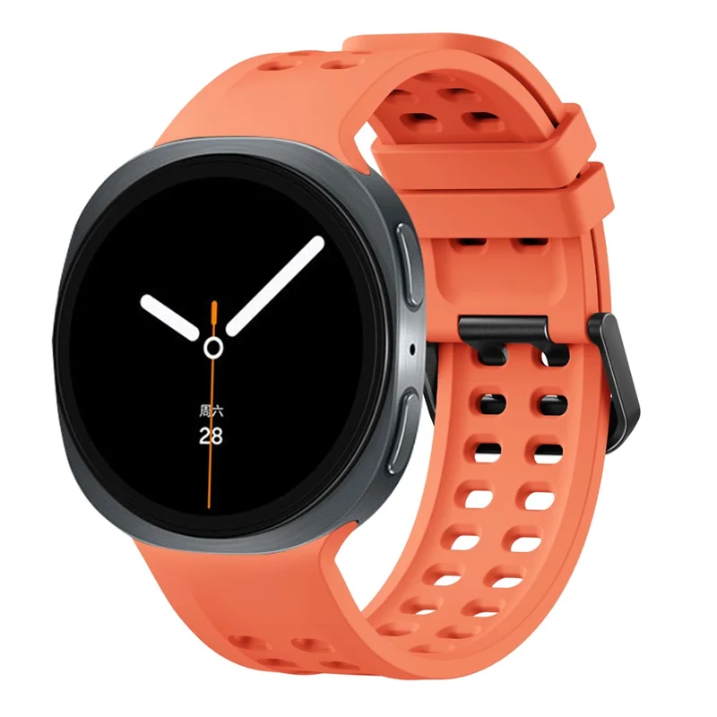 Bracelet en silicone pour Samsung Galaxy Watch9 40 mm / 44 mm / Watch8 40 mm / 44 mm / Watch8 Classic 46 mm Bracelet sport à double boucle - Saphir