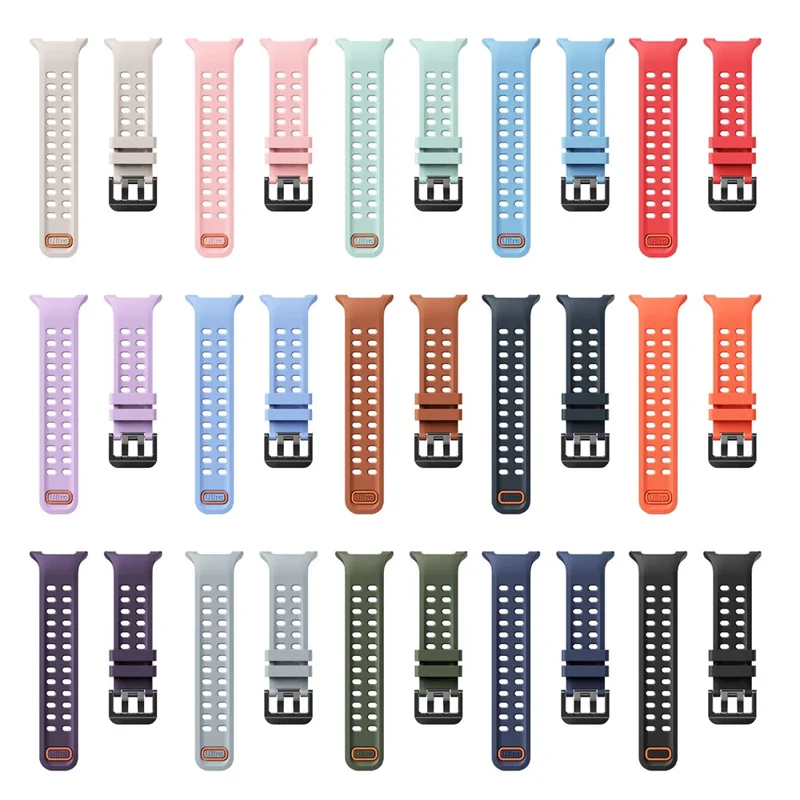 Bracelet en silicone pour Samsung Galaxy Watch9 40 mm / 44 mm / Watch8 40 mm / 44 mm / Watch8 Classic 46 mm Bracelet sport à double boucle - Saphir