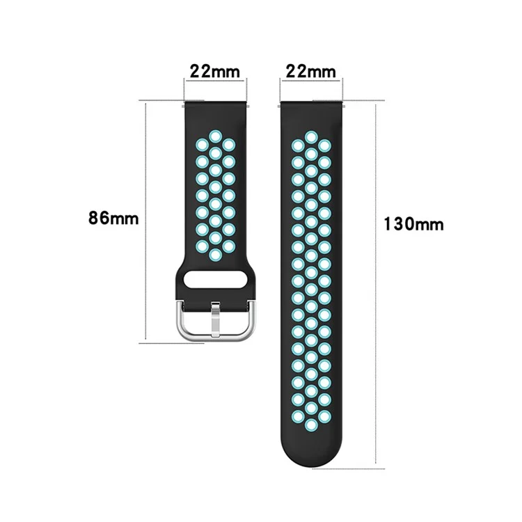 20mm Silicone Sports Watchband Wrist Strap for Samsung Galaxy Watch6 40mm 44mm / Watch6 Classic 43mm 47mm / Watch 5 40mm 44mm / 5 Pro 45mm / Watch4 40mm 44mm - Black / Red