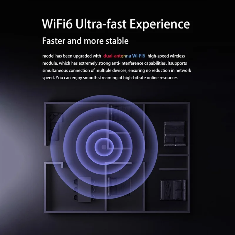 TP360 Mini Smart Projector Android 14.0 WiFi 6 Bluetooth-compatible 5.4 270 Degree Rotate for Home Outdoor - US Plug