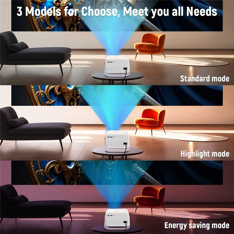 TP350 ASOP 1080P Smart Projector Android 11 Auto Focus WiFi 6 BT5.2 for Home Theater - US Plug
