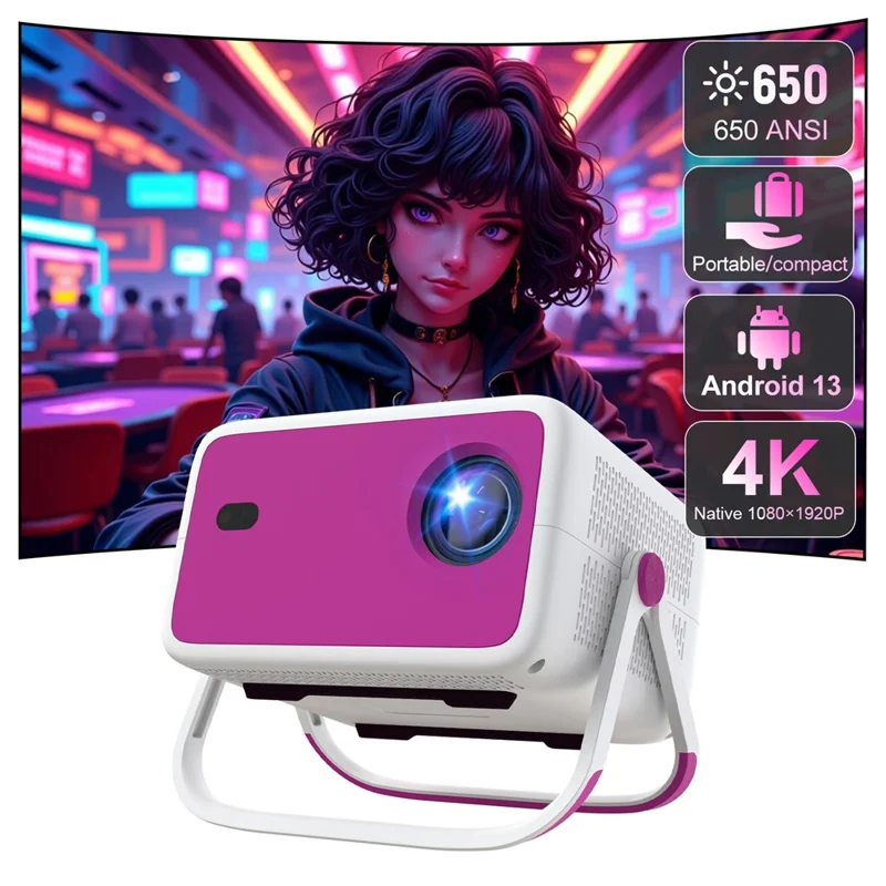TP350 ASOP 1080P Smart Projector Android 11 Auto Focus WiFi 6 BT5.2 for Home Theater - US Plug