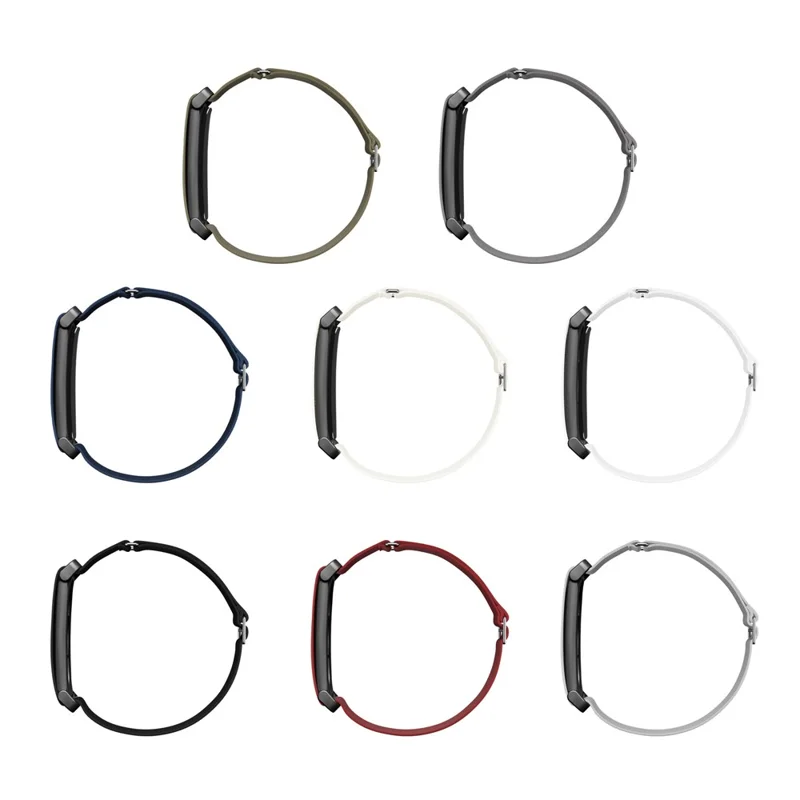 For Google Fitbit Air Fitness Tracker Band Buckle Design Elastic Woven Strap Adjustable Wristband - White