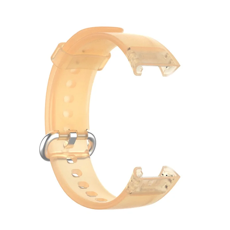 Transparent TPU Smart Watch Band Replacement Wrist Strap for Xiaomi Redmi Watch / Mi Watch Lite - Transparent Orange