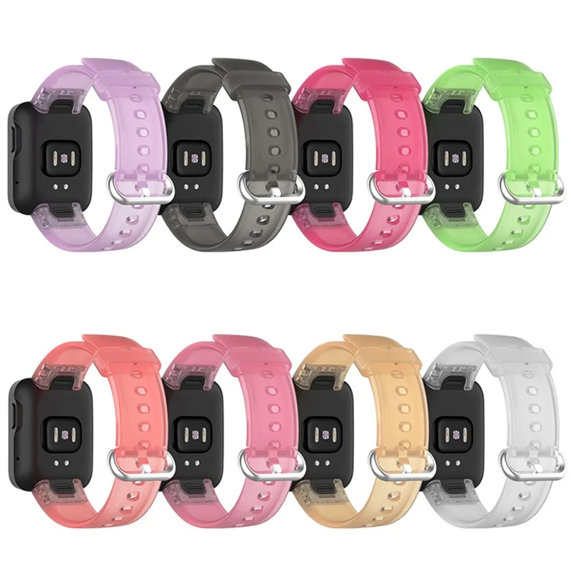 Transparent TPU Smart Watch Band Replacement Wrist Strap for Xiaomi Redmi Watch / Mi Watch Lite - Transparent Orange