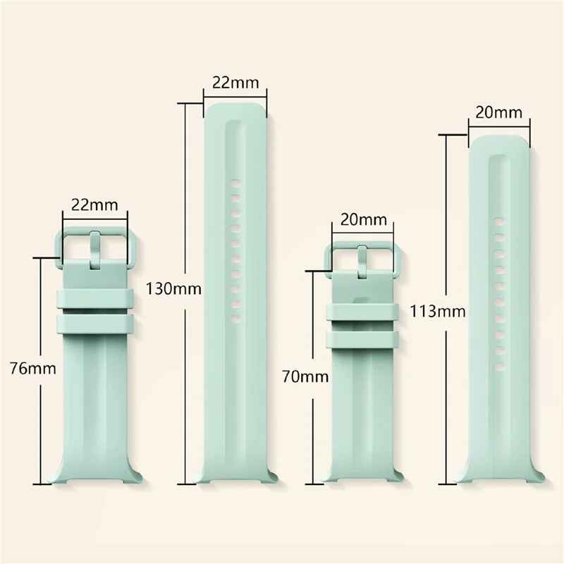 Silicone Strap for Samsung Galaxy Watch9 40mm / 44mm / Watch8 40mm / 44mm Quick Release Replacement Band - White S
