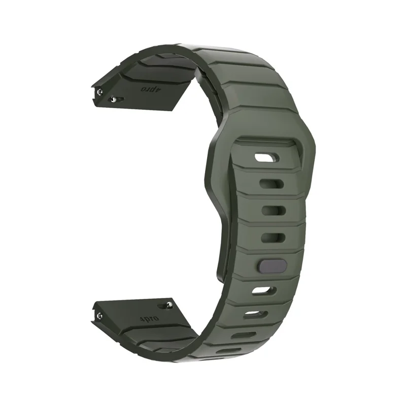 For Huawei Watch 4 Pro Adjustable Strap Armor Reverse T-Buckle Silicone Watch Band - Green