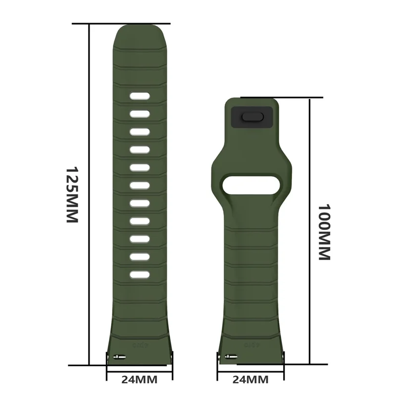 For Huawei Watch 4 Pro Adjustable Strap Armor Reverse T-Buckle Silicone Watch Band - Green
