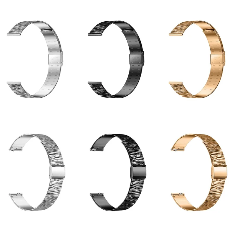 For Huawei Band 11 / 11 Pro Crushed Grain Texture Stainless Steel Replacement Wristband with Magnetic Buckle - Light Ink