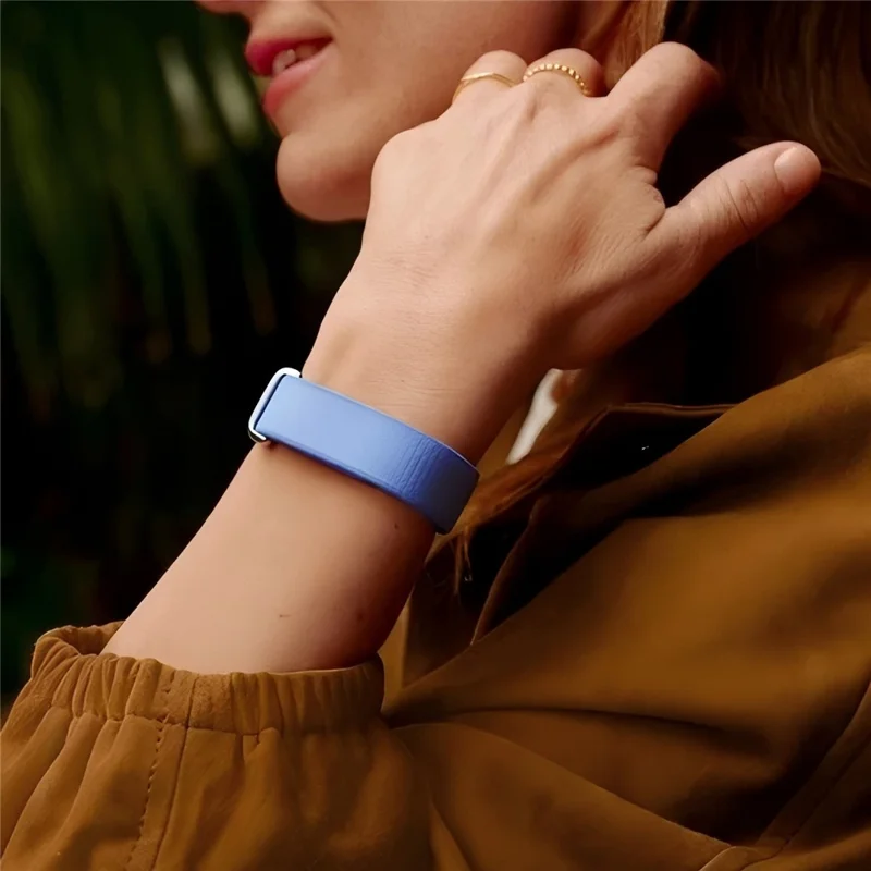 For Google Fitbit Air Magic Tape Nylon Loop Strap with Metal Buckle Quick Release Adjustable Replacement Wristband - Black