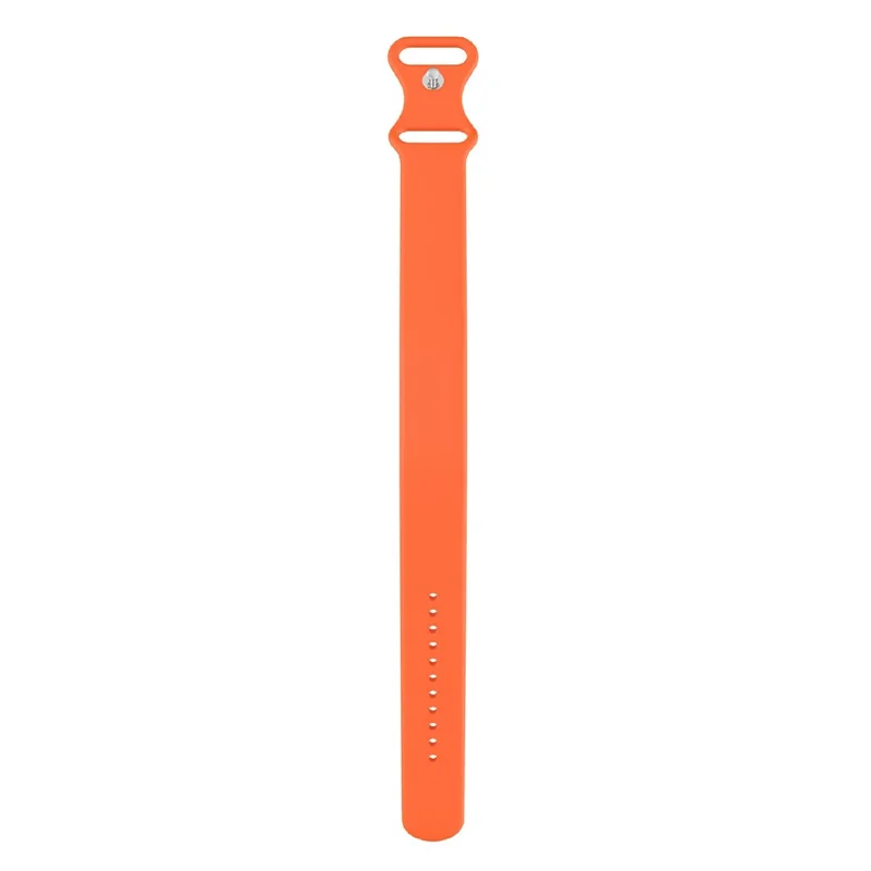 For Google Fitbit Air Strap Figure-8 Buckle Loop Solid Color Silicone Watch Band - Orange