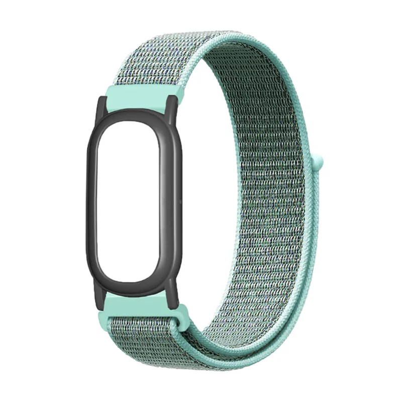 For Google Fitbit Air Nylon Loop Watch Band with Case Breathable Adjustable Replacement Strap - Green