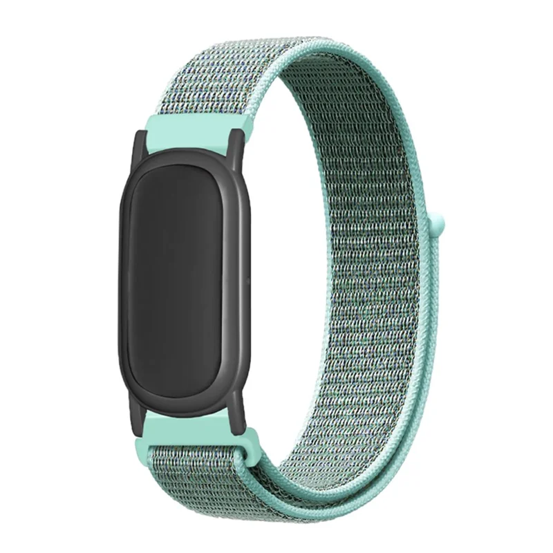 For Google Fitbit Air Nylon Loop Watch Band with Case Breathable Adjustable Replacement Strap - Green