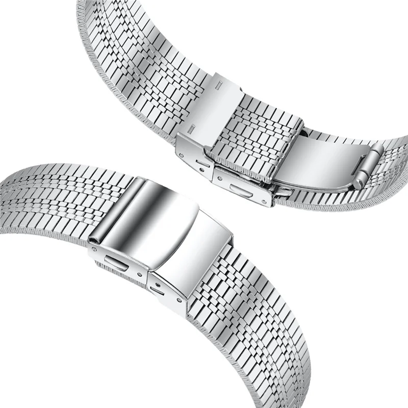 Sangle De Poignet À Bande Double Boucle En Acier Inoxydable De Sept Perles Pour Samsung Galaxy Watch 46mm / Galaxy Watch3 45mm - Argent