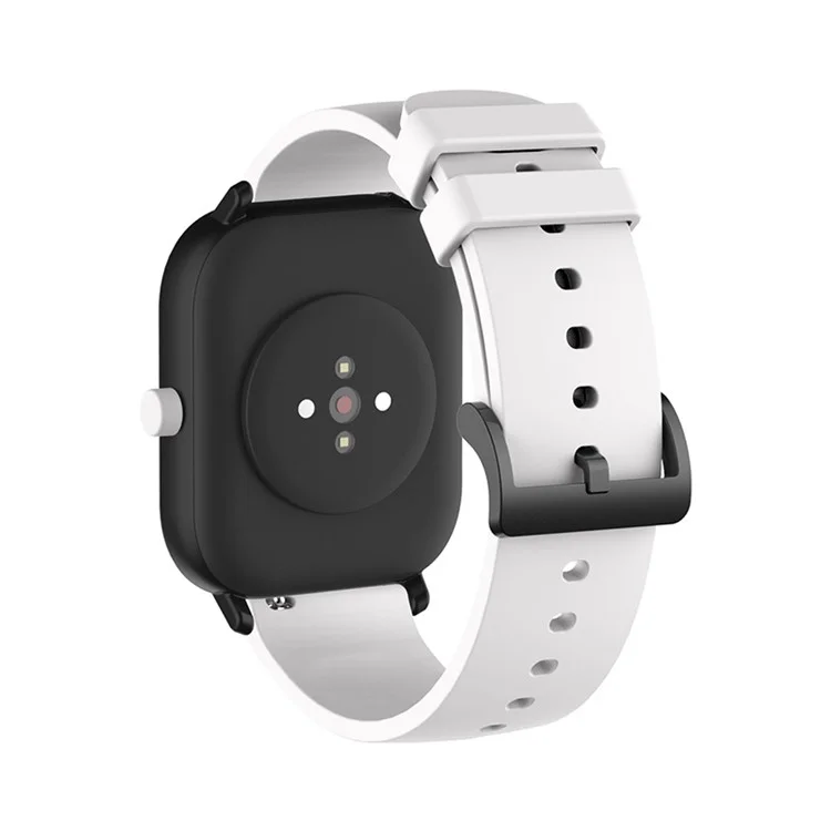 Correa de Silicona Inteligente de Repuesto Ajustable para la Muñeca de 20 mm para Polar Pacer Pro/Samsung Galaxy Watch4 Classic 46 mm 42 mm/Watch4 44 mm 40 mm/Huami Amazfit GTS - Blanco