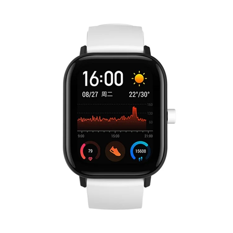 Correa de Silicona Inteligente de Repuesto Ajustable para la Muñeca de 20 mm para Polar Pacer Pro/Samsung Galaxy Watch4 Classic 46 mm 42 mm/Watch4 44 mm 40 mm/Huami Amazfit GTS - Blanco