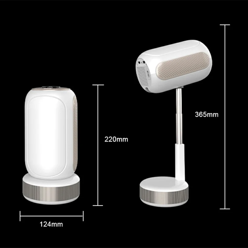 TS-16 1080P HD Hidden Lifting Gimbal Projector 6-Axis Keystone Correction Built-in Speaker, 2+16GB - EU Plug