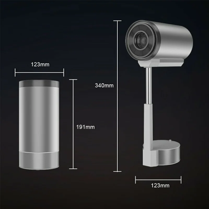 TS-17 Hidden Lifting Gimbal 1080P Projector Built-in Speaker Mini Home Theater, 1+8GB - EU Plug