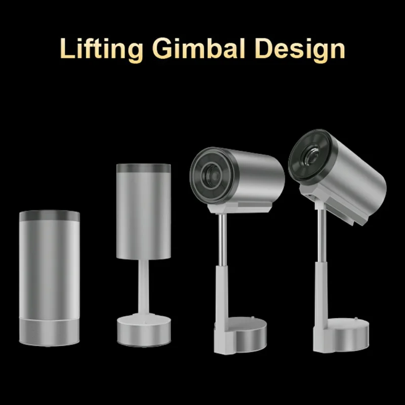 TS-17 Hidden Lifting Gimbal 1080P Projector Built-in Speaker Mini Home Theater, 1+8GB - US Plug