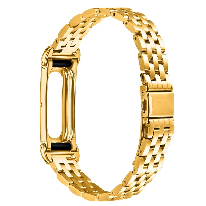 Cinturino Metallico per Google Fitbit Air, Cinturino Sottile Placcato in Acciaio Inossidabile a Cinque Maglie - Oro