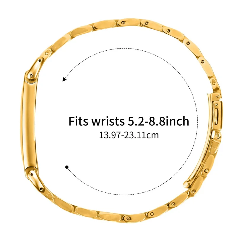 Cinturino Metallico per Google Fitbit Air, Cinturino Sottile Placcato in Acciaio Inossidabile a Cinque Maglie - Oro