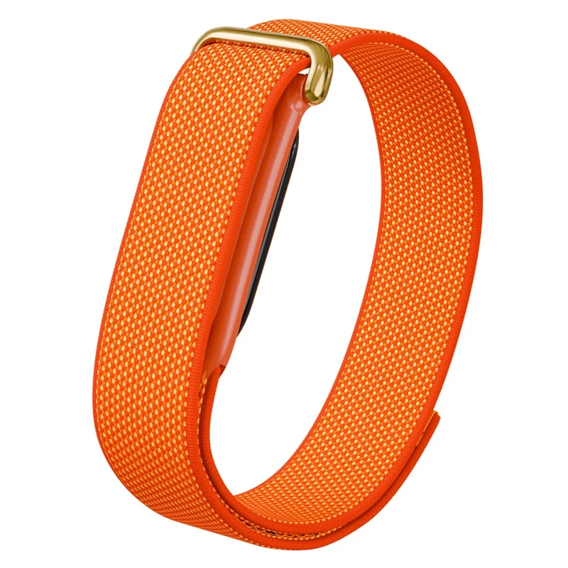 Dzianyowy pasek do zegarka Google Fitbit Air z zatrzaskiem na rzepę oddychający zamiennik - Pomarańczowy