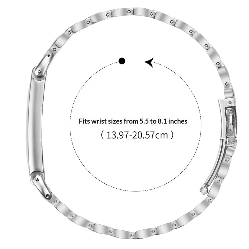 For Google Fitbit Air Band com Pulseira em Aço Inoxidável Metal de Reposição com Capa - Prata
