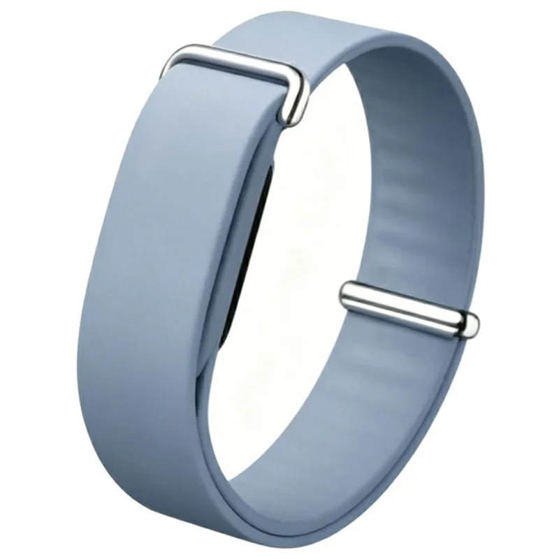 Til Google Fitbit Air Band med kabinet Enkelt integreret design med hudvenlig silikoneskifteur - Blågrå