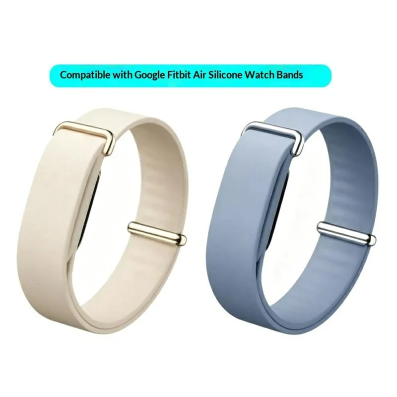 Til Google Fitbit Air Band med kabinet Enkelt integreret design med hudvenlig silikoneskifteur - Blågrå