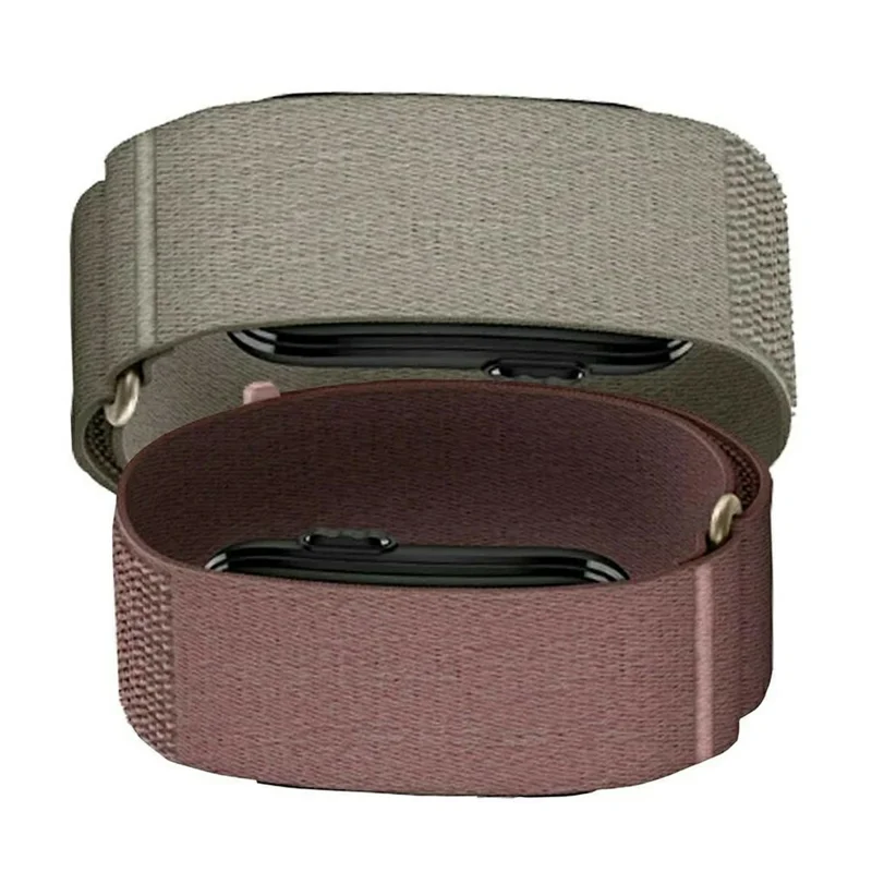 Size S-M Nylon Strap for Garmin CIRQA Smart Band Magic Tape Breathable Adjustable Band - Deep Pink