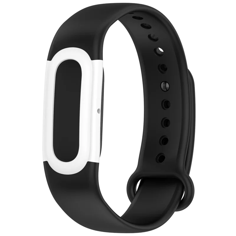 For Google Fitbit Air TPU Watch Strap Adjustable Band - Black / White