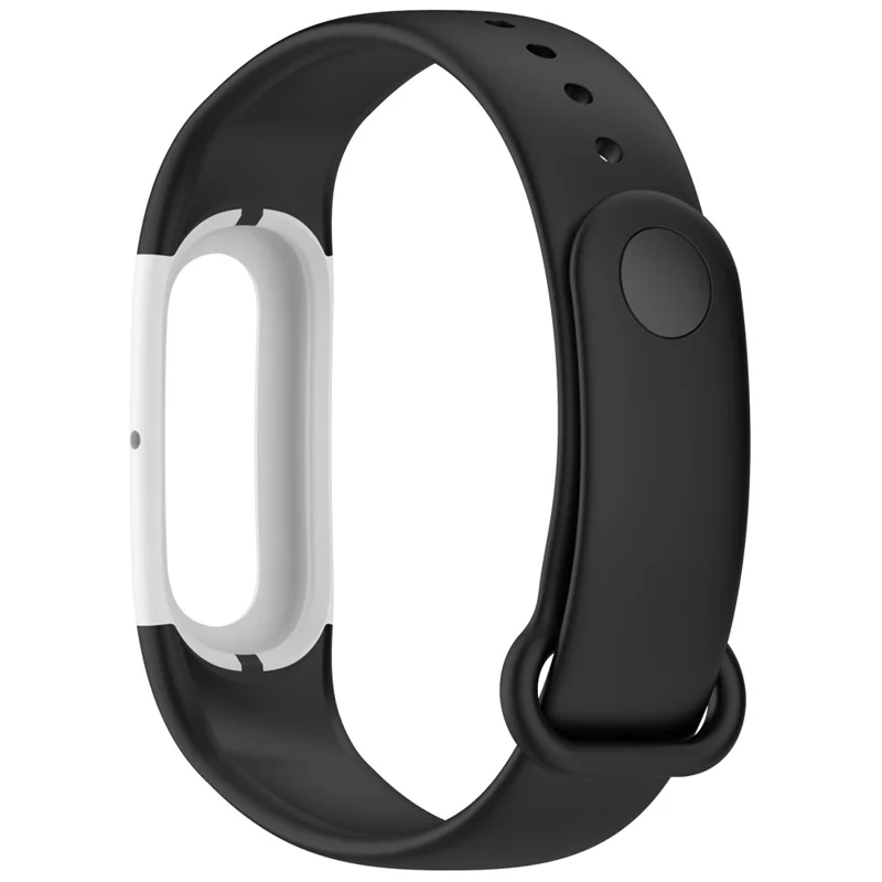 For Google Fitbit Air TPU Watch Strap Adjustable Band - Black / White