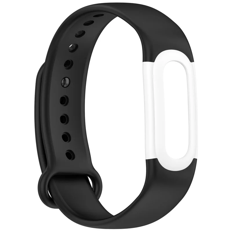 For Google Fitbit Air TPU Watch Strap Adjustable Band - Black / White