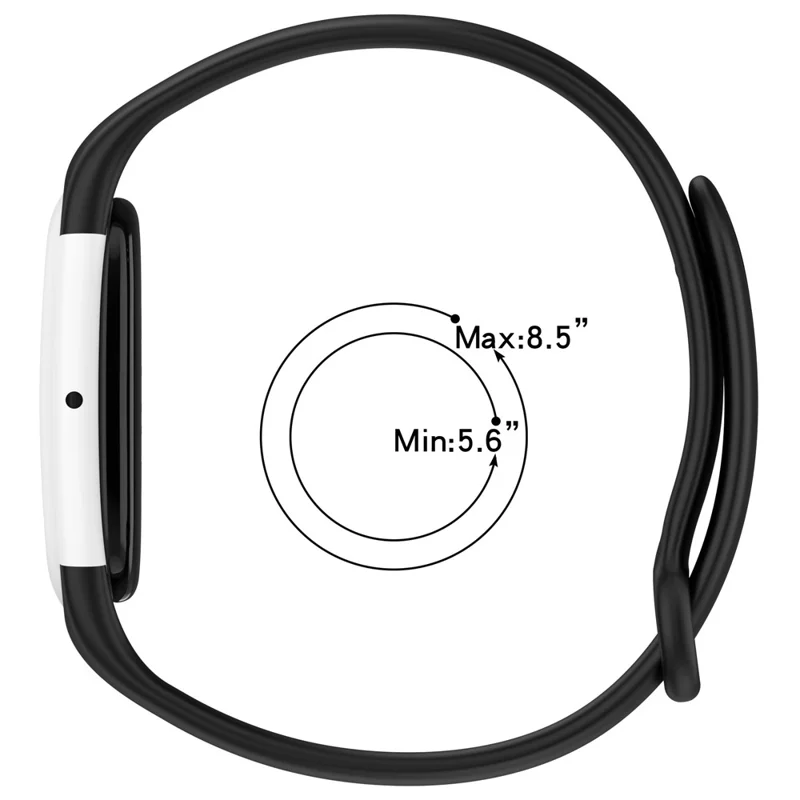 For Google Fitbit Air TPU Watch Strap Adjustable Band - Black / White