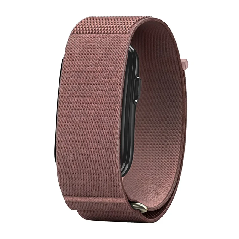 For Garmin CIRQA Smart Band Nylon Watch Strap Woven Breathable Adjustable Band - Deep Pink
